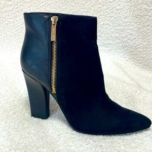 Nine West Mixed Material Ankle Boot - Leather & Suede, Size 7